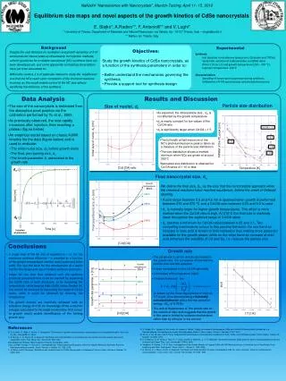 Equilibrium size maps and novel aspects of the growth kinetics of CdSe nanocrystals