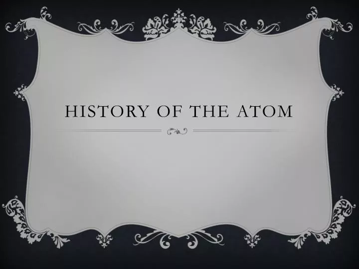 history of the atom