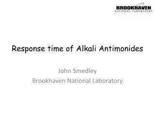 Response time of Alkali Antimonides
