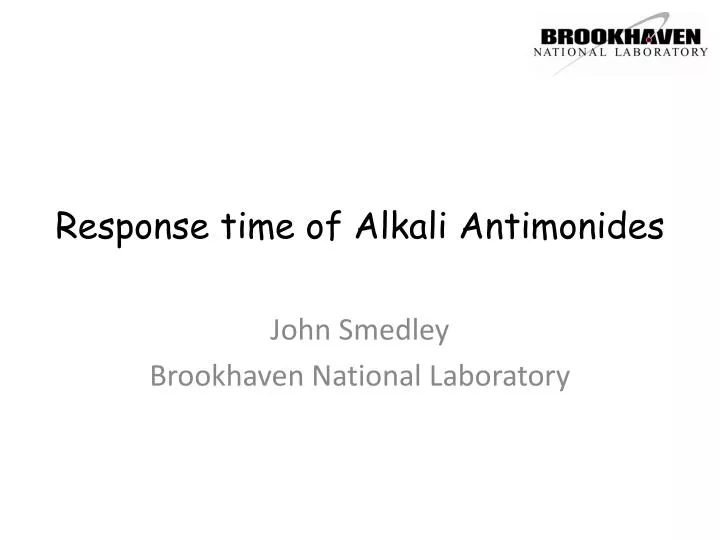 response time of alkali antimonides