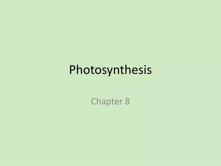 photosynthesis