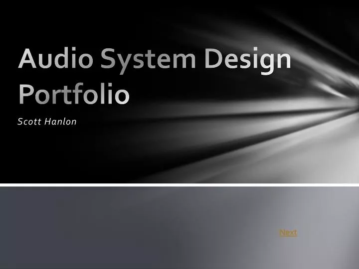 audio system design portfolio