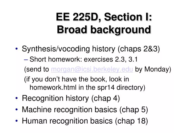 ee 225d section i broad background