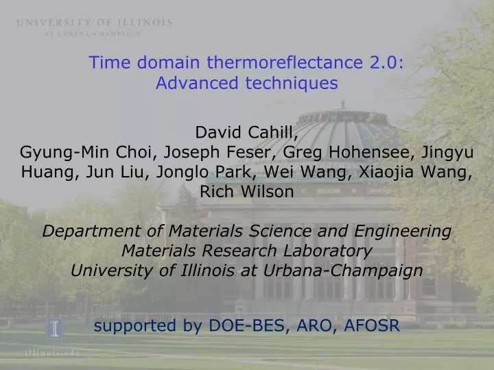 time domain thermoreflectance 2 0 advanced techniques