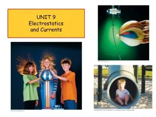 UNIT 9 Electrostatics and Currents