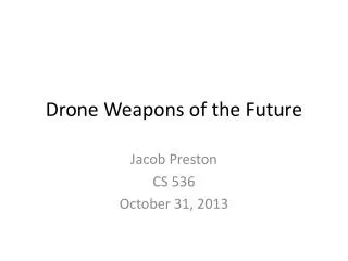 Drone Weapons of the Future