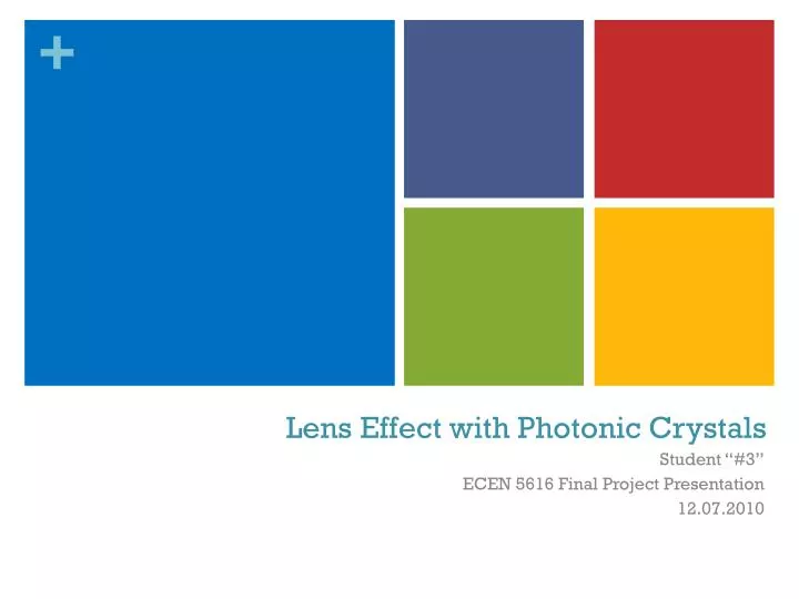 lens effect with photonic crystals