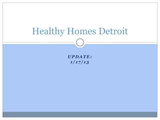 Healthy Homes Detroit