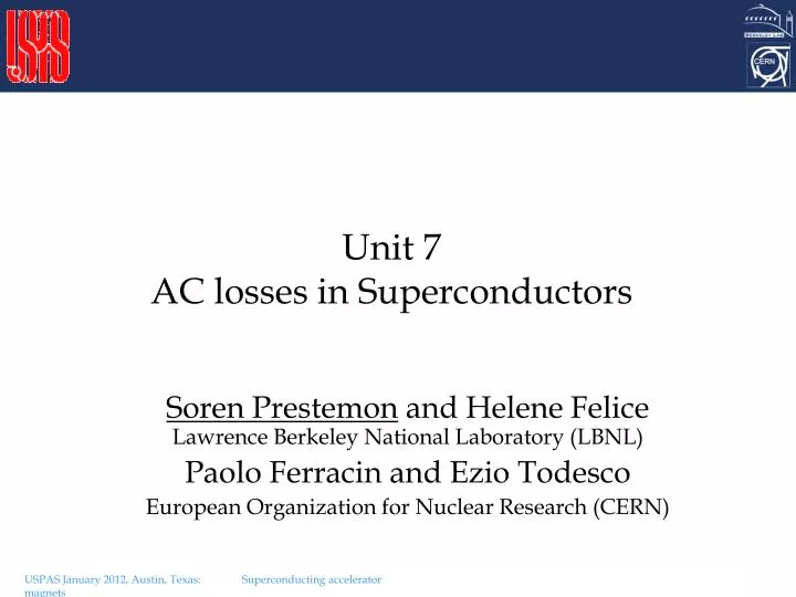 unit 7 ac losses in superconductors