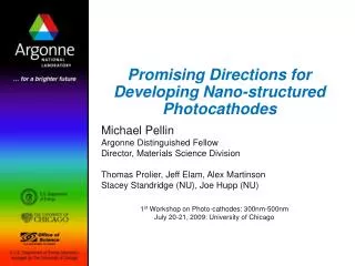 Promising Directions for Developing Nano-structured Photocathodes