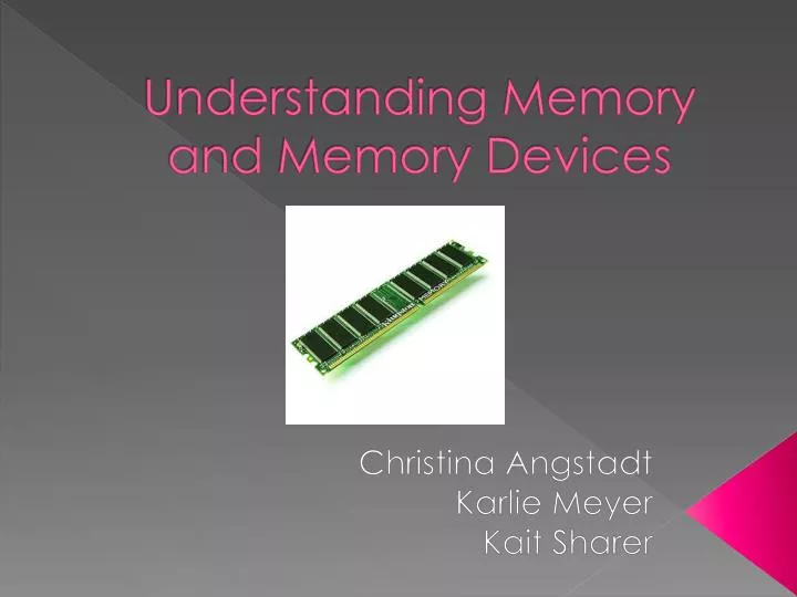 understanding memory and memory devices