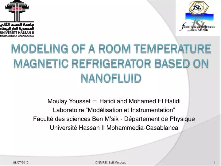 modeling of a room temperature magnetic refrigerator based on nanofluid