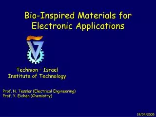 Bio-Inspired Materials for Electronic Applications