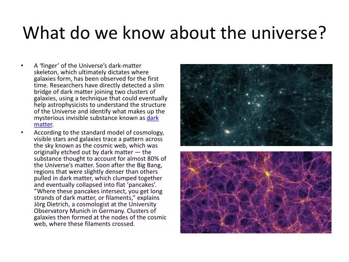what do we know about the universe
