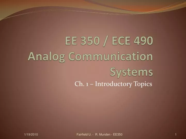 ee 350 ece 490 analog communication systems