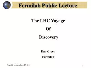 Fermilab Public Lecture