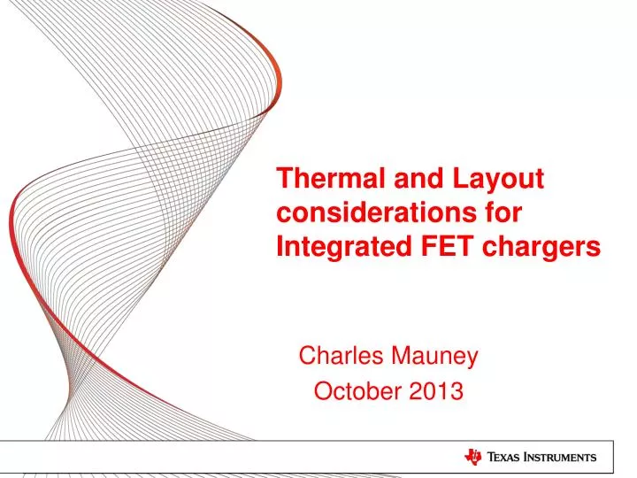 thermal and layout considerations for integrated fet chargers