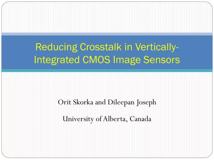 reducing crosstalk in vertically integrated cmos image sensors