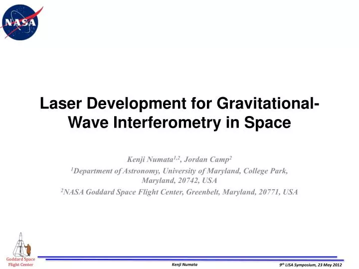 laser development for gravitational wave interferometry in space