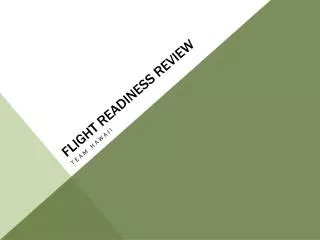 Flight Readiness Review