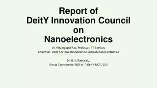 Report of DeitY Innovation Council on Nanoelectronics