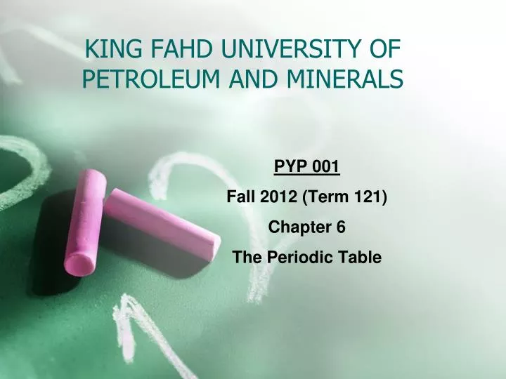 king fahd university of petroleum and minerals