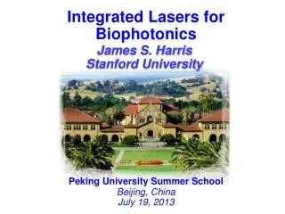 Integrated Lasers for Biophotonics