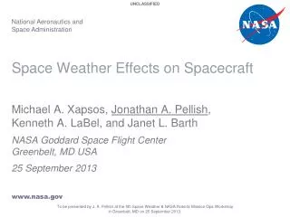 Space Weather Effects on Spacecraft
