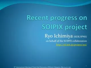 Recent progress on SOIPIX project