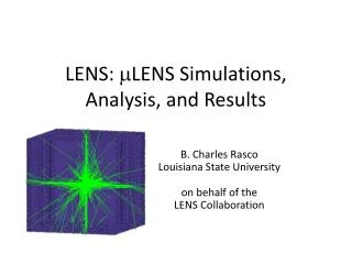 LENS: m LENS Simulations, Analysis, and Results