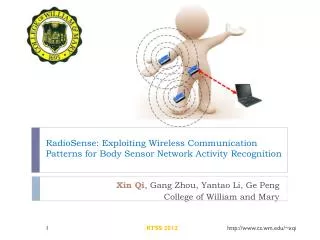 RadioSense : Exploiting Wireless Communication Patterns for Body Sensor Network Activity Recognition