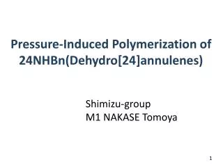 Pressure-Induced Polymerization of 24NHBn( Dehydro [24] annulenes )