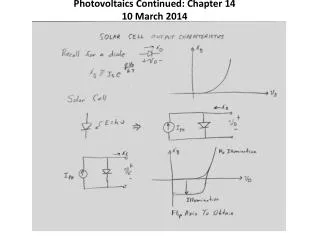 Photovoltaics Continued: Chapter 14 10 March 2014