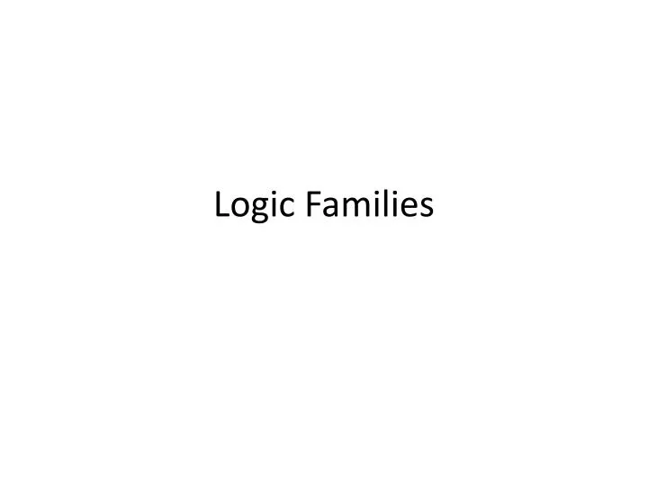 logic families