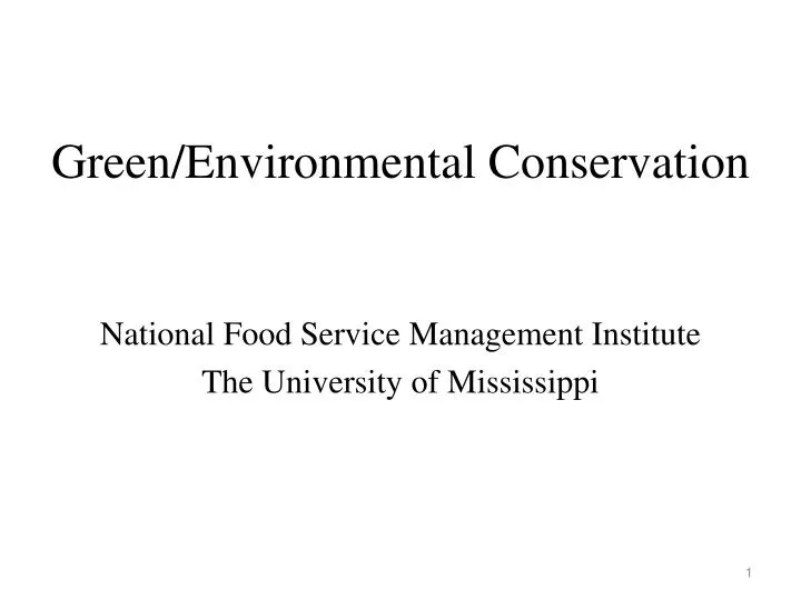 green environmental conservation