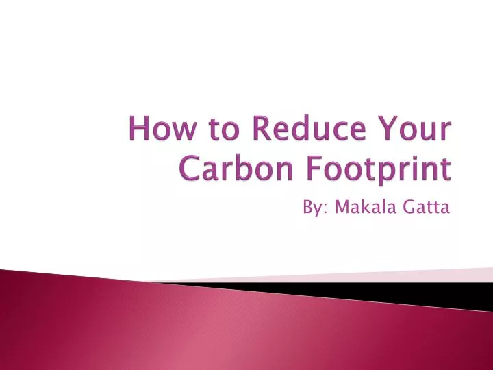how to reduce your carbon footprint