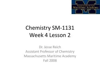 Chemistry SM-1131 Week 4 Lesson 2