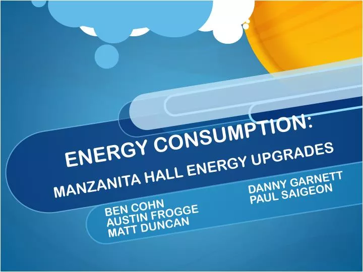 energy consumption manzanita hall energy upgrades