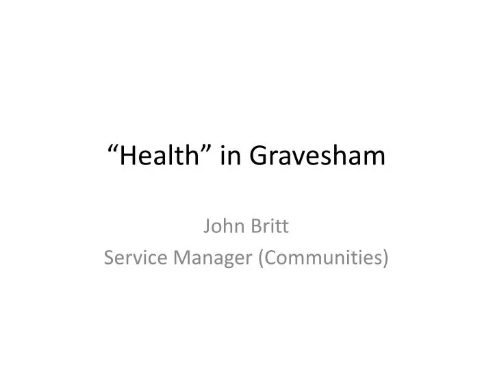 health in gravesham