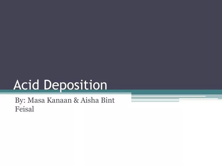 acid deposition