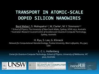 Transport in atomic-scale doped silicon nanowires