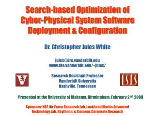 Search-based Optimization of Cyber-Physical System Software Deployment &amp; Configuration