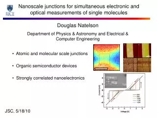 Nanoscale junctions for simultaneous electronic and optical measurements of single molecules