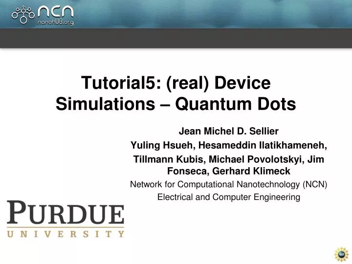 tutorial5 real device simulations quantum dots