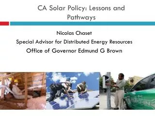 CA Solar Policy: Lessons and Pathways