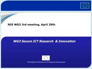 NIS WG3 3rd meeting, April 29th