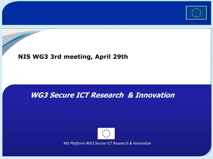 nis wg3 3rd meeting april 29th