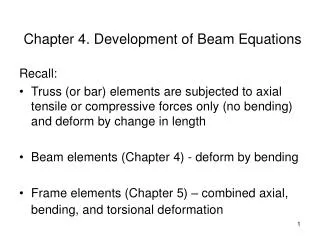 Chapter 4. Development of Beam Equations