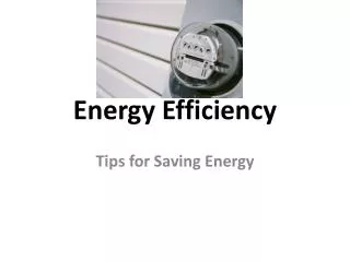 Energy Efficiency