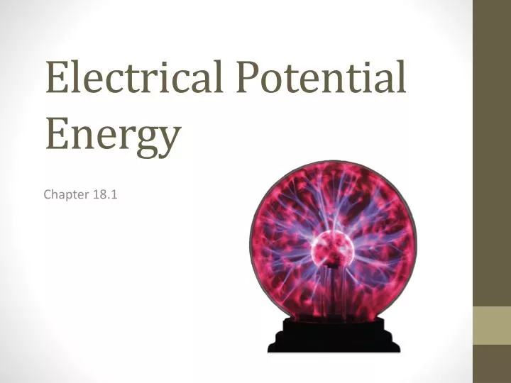 electrical potential energy